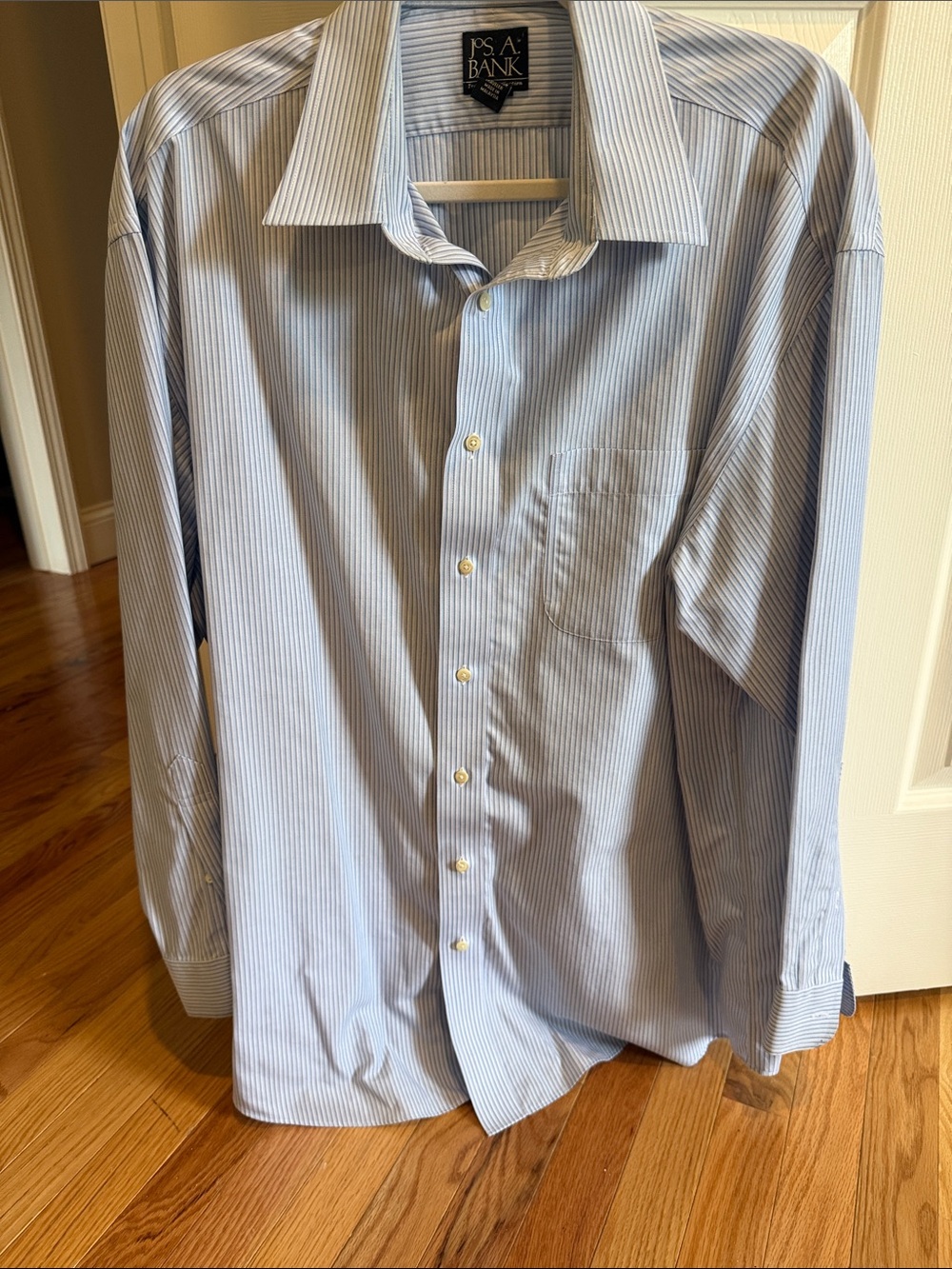 Jos. A. Bank Light Blue and White Stripe Dress Shirt